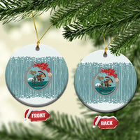 Cowboy Christmas Ceramic Ornament Giddy Up Jingle Horse Green Version - Wonder Print Shop