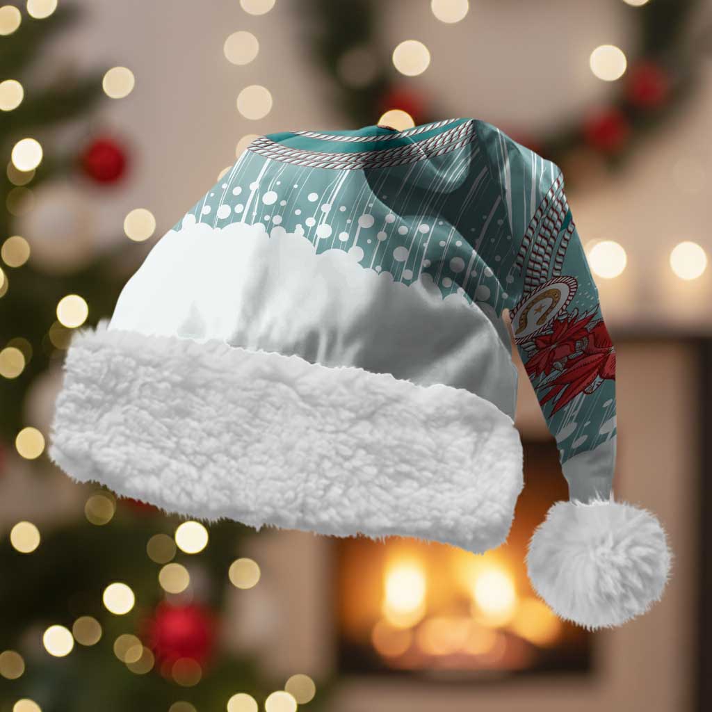 Cowboy Christmas Santa Hat Giddy Up Jingle Horse Green Version - Wonder Print Shop