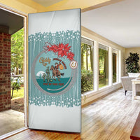 Cowboy Christmas Door Cover Giddy Up Jingle Horse Green Version - Wonder Print Shop