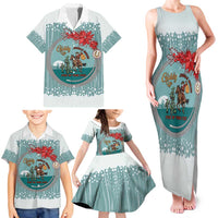 Cowboy Christmas Family Matching Tank Maxi Dress and Hawaiian Shirt Giddy Up Jingle Horse Green Version - Wonder Print Shop