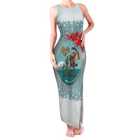 Cowboy Christmas Family Matching Tank Maxi Dress and Hawaiian Shirt Giddy Up Jingle Horse Green Version - Wonder Print Shop