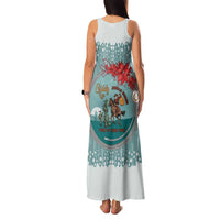 Cowboy Christmas Family Matching Tank Maxi Dress and Hawaiian Shirt Giddy Up Jingle Horse Green Version - Wonder Print Shop