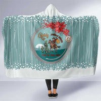Cowboy Christmas Hooded Blanket Giddy Up Jingle Horse Green Version - Wonder Print Shop