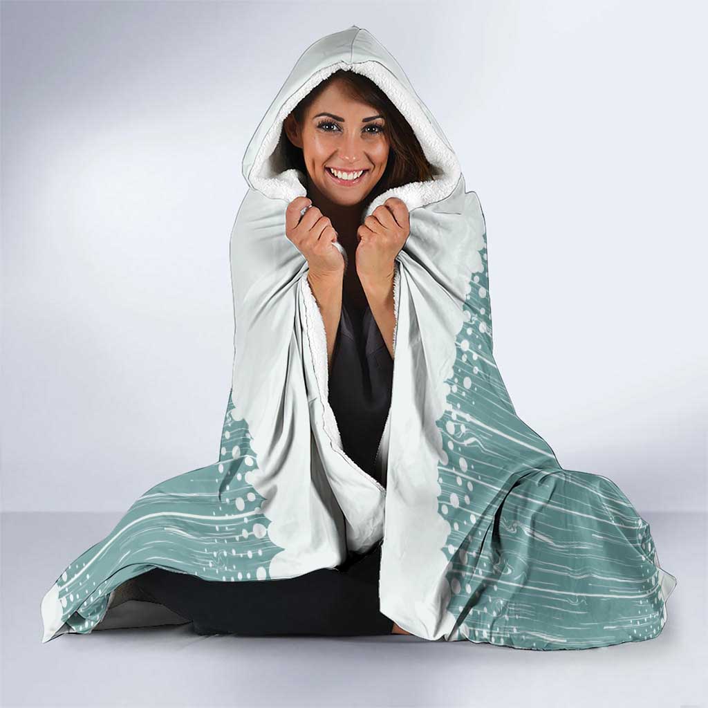 Cowboy Christmas Hooded Blanket Giddy Up Jingle Horse Green Version - Wonder Print Shop