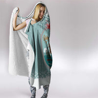 Cowboy Christmas Hooded Blanket Giddy Up Jingle Horse Green Version - Wonder Print Shop