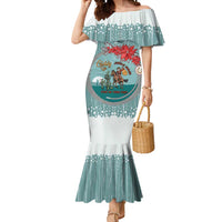 Cowboy Christmas Mermaid Dress Giddy Up Jingle Horse Green Version - Wonder Print Shop