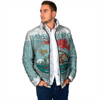 Cowboy Christmas Padded Jacket Giddy Up Jingle Horse Green Version - Wonder Print Shop