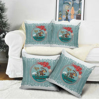 Cowboy Christmas Pillow Cover Giddy Up Jingle Horse Green Version - Wonder Print Shop