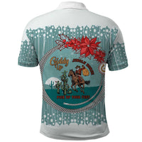 Cowboy Christmas Polo Shirt Giddy Up Jingle Horse Green Version - Wonder Print Shop