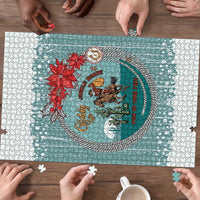 Cowboy Christmas Puzzle Giddy Up Jingle Horse Green Version - Wonder Print Shop