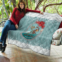 Cowboy Christmas Quilt Giddy Up Jingle Horse Green Version - Wonder Print Shop