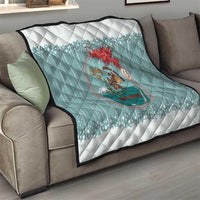 Cowboy Christmas Quilt Giddy Up Jingle Horse Green Version - Wonder Print Shop