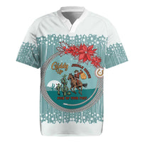 Cowboy Christmas Rugby Jersey Giddy Up Jingle Horse Green Version - Wonder Print Shop