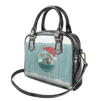 Cowboy Christmas Shoulder Handbag Giddy Up Jingle Horse Green Version - Wonder Print Shop