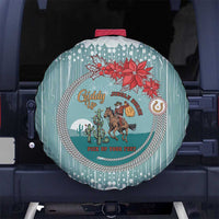 Cowboy Christmas Spare Tire Cover Giddy Up Jingle Horse Green Version - Wonder Print Shop