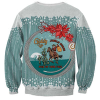 Cowboy Christmas Sweatshirt Giddy Up Jingle Horse Green Version - Wonder Print Shop