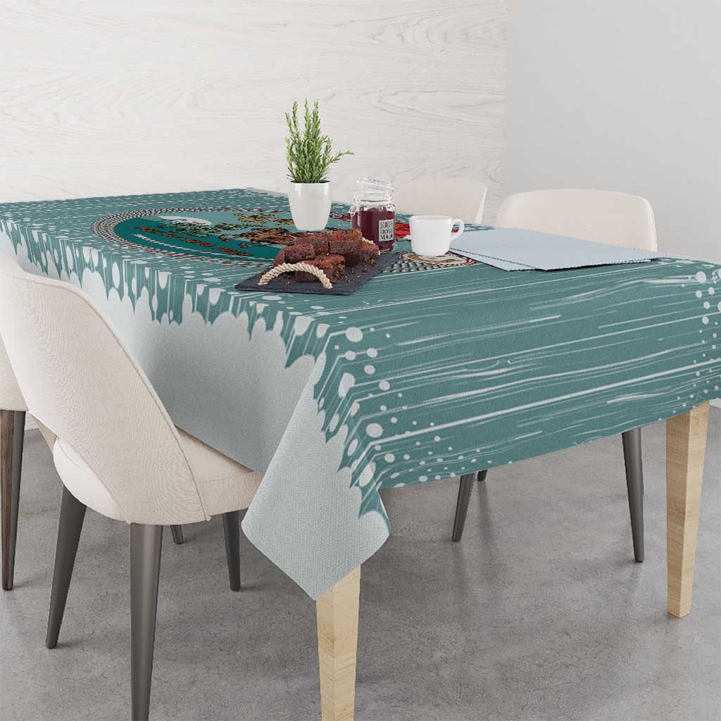 Cowboy Christmas Tablecloth Giddy Up Jingle Horse Green Version - Wonder Print Shop