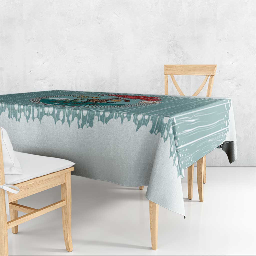 Cowboy Christmas Tablecloth Giddy Up Jingle Horse Green Version - Wonder Print Shop