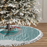 Cowboy Christmas Tree Skirt Giddy Up Jingle Horse Green Version - Wonder Print Shop
