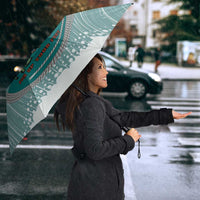 Cowboy Christmas Umbrella Giddy Up Jingle Horse Green Version - Wonder Print Shop