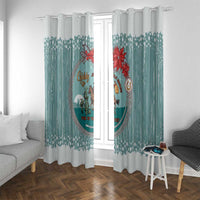 Cowboy Christmas Window Curtain Giddy Up Jingle Horse Green Version - Wonder Print Shop