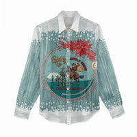 Cowboy Christmas Women Casual Shirt Giddy Up Jingle Horse Green Version - Wonder Print Shop