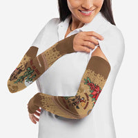 Cowboy Christmas Arm Sleeves Giddy Up Jingle Horse Brown Version - Wonder Print Shop