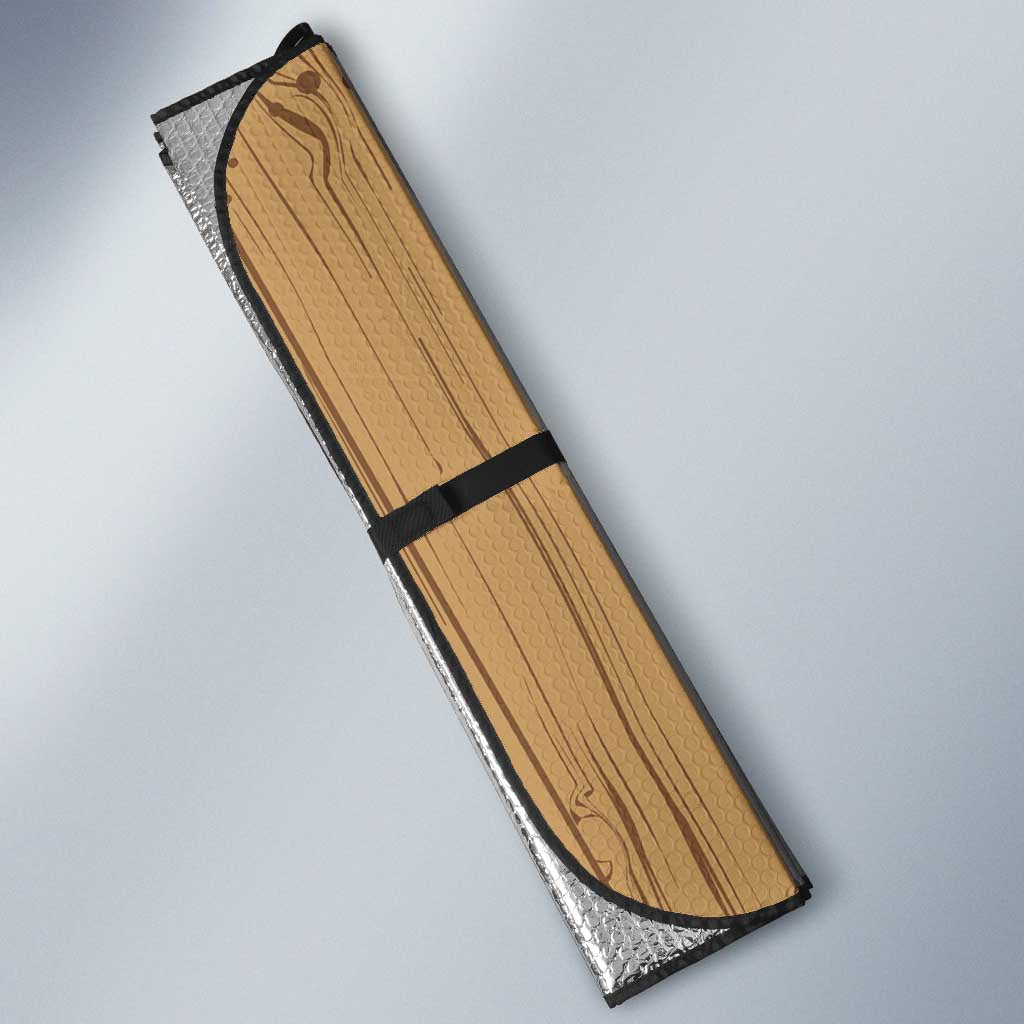 Cowboy Christmas Auto Sun Shade Giddy Up Jingle Horse Brown Version - Wonder Print Shop