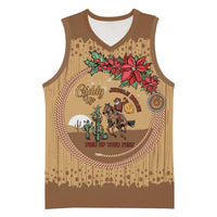 Cowboy Christmas Basketball Jersey Giddy Up Jingle Horse Brown Version - Wonder Print Shop