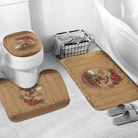 Cowboy Christmas Bathroom Set Giddy Up Jingle Horse Brown Version - Wonder Print Shop