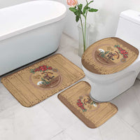 Cowboy Christmas Bathroom Set Giddy Up Jingle Horse Brown Version - Wonder Print Shop