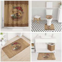 Cowboy Christmas Bathroom Set Giddy Up Jingle Horse Brown Version - Wonder Print Shop