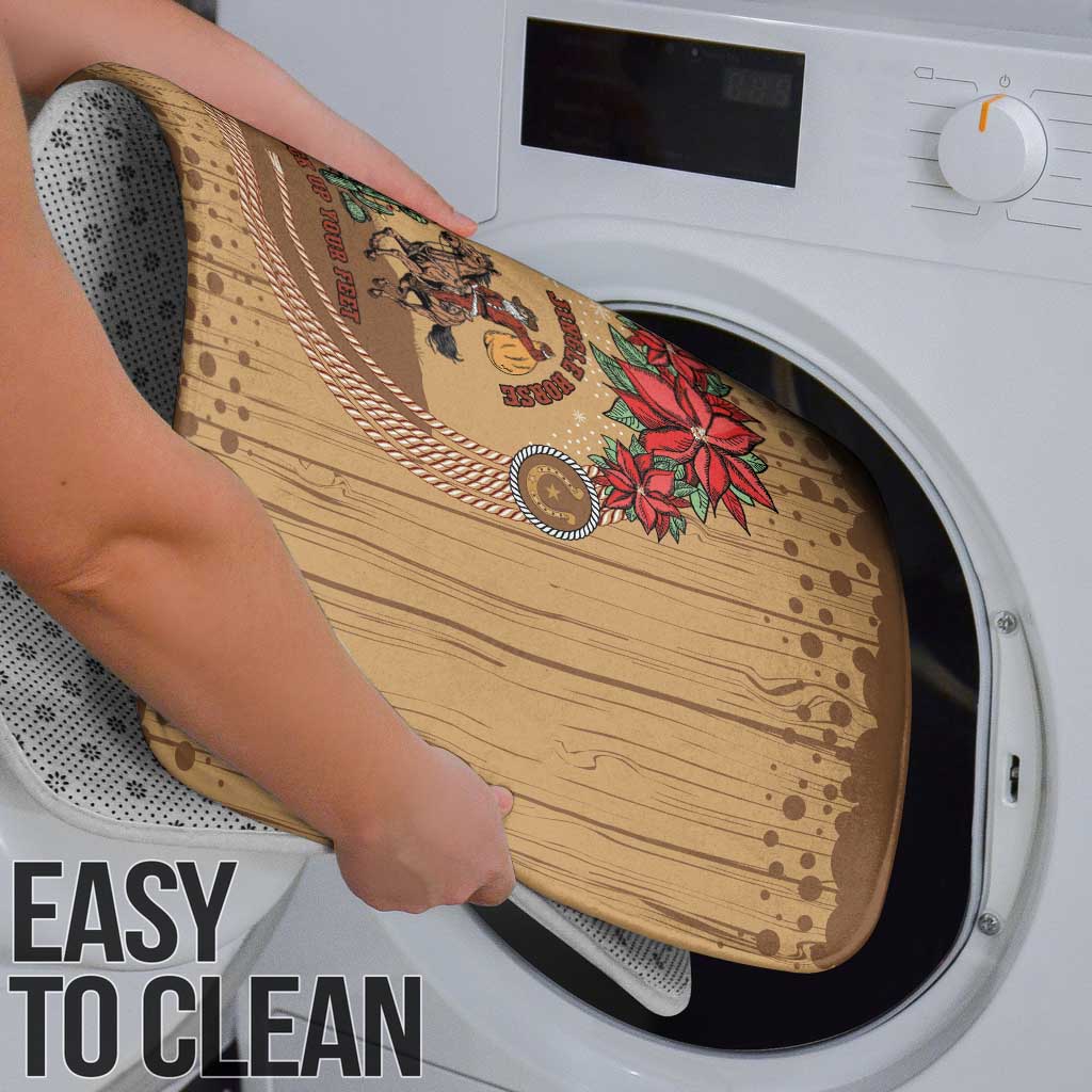 Cowboy Christmas Bathroom Set Giddy Up Jingle Horse Brown Version - Wonder Print Shop