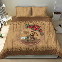 Cowboy Christmas Bedding Set Giddy Up Jingle Horse Brown Version - Wonder Print Shop