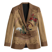 Cowboy Christmas Blazer Giddy Up Jingle Horse Brown Version - Wonder Print Shop