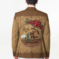 Cowboy Christmas Blazer Giddy Up Jingle Horse Brown Version - Wonder Print Shop