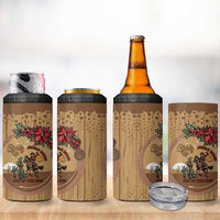 Cowboy Christmas 4 in 1 Can Cooler Tumbler Giddy Up Jingle Horse Brown Version - Wonder Print Shop
