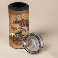 Cowboy Christmas 4 in 1 Can Cooler Tumbler Giddy Up Jingle Horse Brown Version - Wonder Print Shop