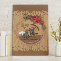 Cowboy Christmas Canvas Wall Art Giddy Up Jingle Horse Brown Version - Wonder Print Shop