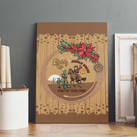 Cowboy Christmas Canvas Wall Art Giddy Up Jingle Horse Brown Version - Wonder Print Shop