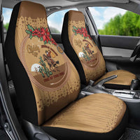 Cowboy Christmas Car Seat Cover Giddy Up Jingle Horse Brown Version - Wonder Print Shop