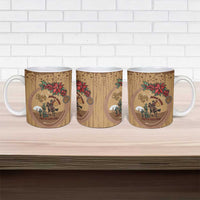 Cowboy Christmas Ceramic Mug Giddy Up Jingle Horse Brown Version - Wonder Print Shop