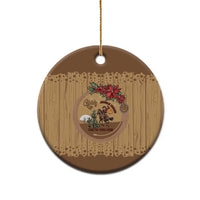 Cowboy Christmas Ceramic Ornament Giddy Up Jingle Horse Brown Version - Wonder Print Shop