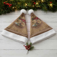Cowboy Christmas Santa Hat Giddy Up Jingle Horse Brown Version - Wonder Print Shop