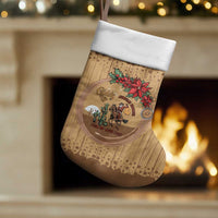 Cowboy Christmas Stocking Giddy Up Jingle Horse Brown Version - Wonder Print Shop