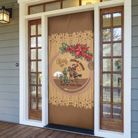 Cowboy Christmas Door Cover Giddy Up Jingle Horse Brown Version - Wonder Print Shop