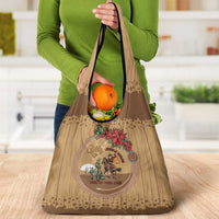 Cowboy Christmas Grocery Bag Giddy Up Jingle Horse Brown Version - Wonder Print Shop