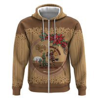 Cowboy Christmas Hoodie Giddy Up Jingle Horse Brown Version - Wonder Print Shop