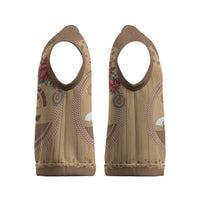 Cowboy Christmas Knitted V-Neck Vest Giddy Up Jingle Horse Brown Version - Wonder Print Shop