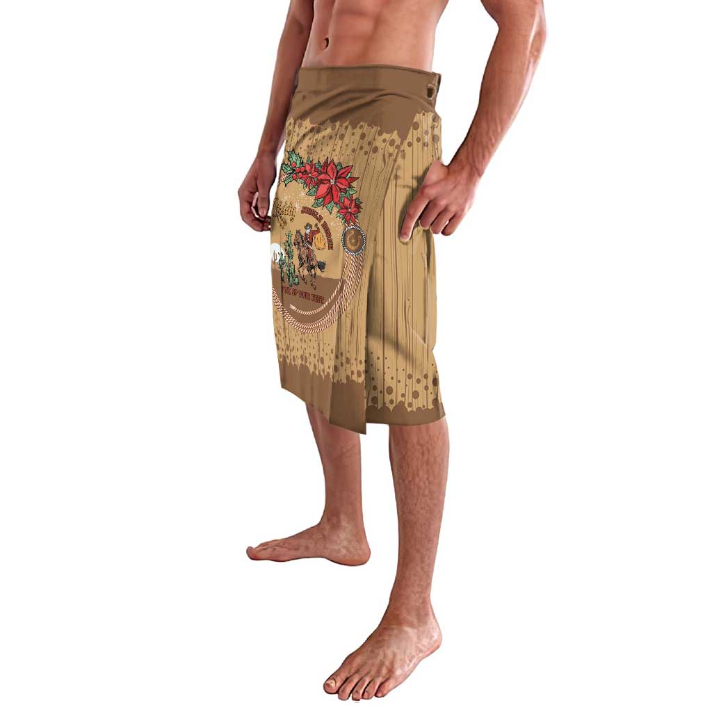 Cowboy Christmas Lavalava Giddy Up Jingle Horse Brown Version - Wonder Print Shop